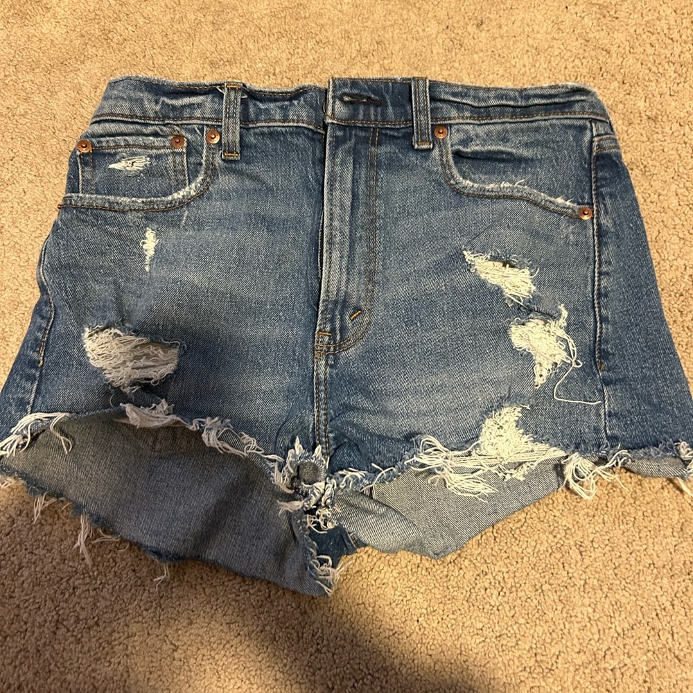 Abercrombie High Rise Mom Jean Shorts